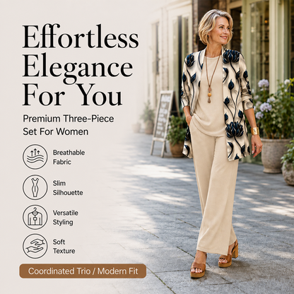 🔥8-PACK ONLY $32.99🔥  Women’s Elegant Printed 3-Piece Set – Effortless Style, Perfectly Coordinated