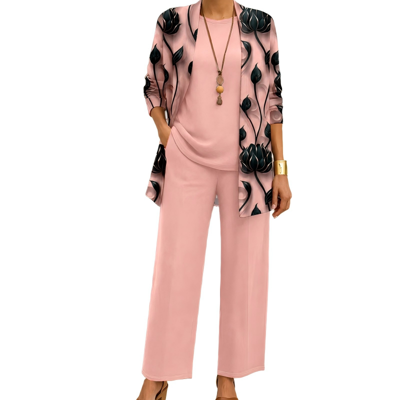 🔥8-PACK ONLY $32.99🔥  Women’s Elegant Printed 3-Piece Set – Effortless Style, Perfectly Coordinated