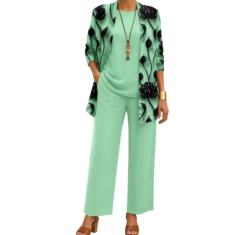 🔥8-PACK ONLY $32.99🔥  Women’s Elegant Printed 3-Piece Set – Effortless Style, Perfectly Coordinated