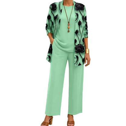 🔥8-PACK ONLY $32.99🔥  Women’s Elegant Printed 3-Piece Set – Effortless Style, Perfectly Coordinated