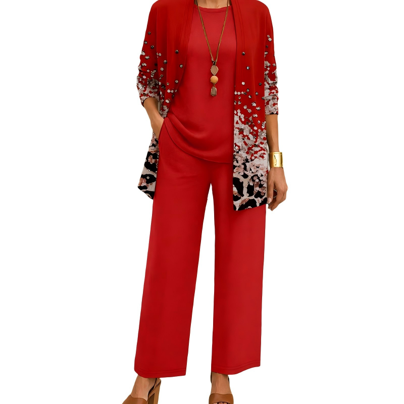 🔥8-PACK ONLY $32.99🔥  Women’s Elegant Printed 3-Piece Set – Effortless Style, Perfectly Coordinated