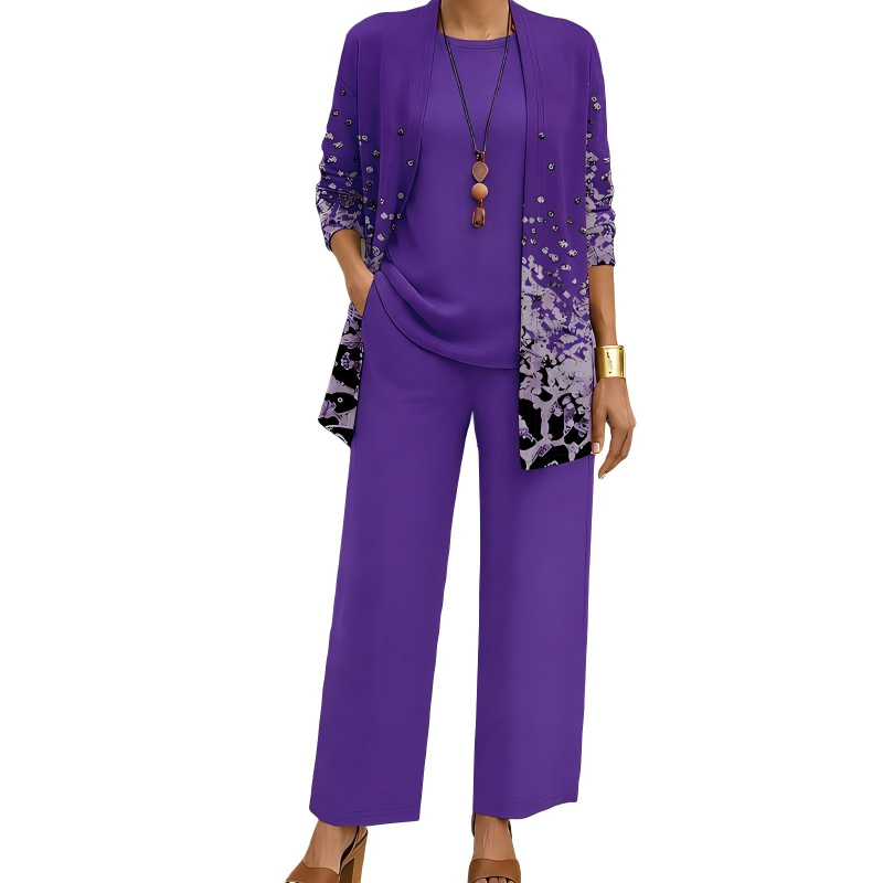 🔥8-PACK ONLY $32.99🔥  Women’s Elegant Printed 3-Piece Set – Effortless Style, Perfectly Coordinated