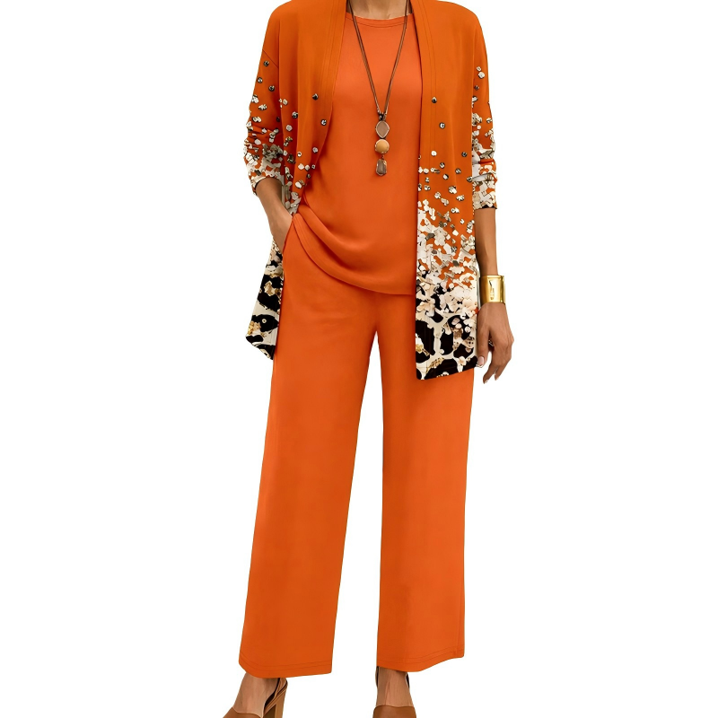 🔥8-PACK ONLY $32.99🔥  Women’s Elegant Printed 3-Piece Set – Effortless Style, Perfectly Coordinated