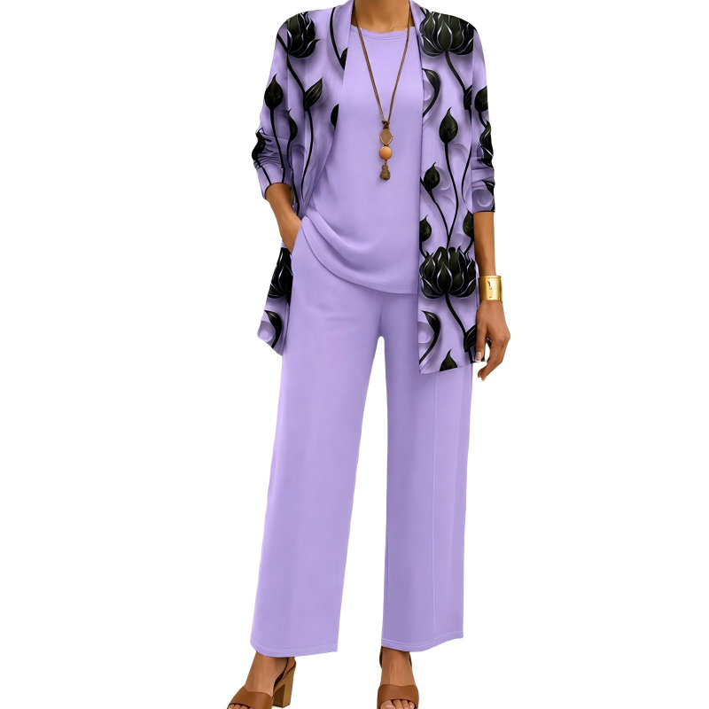 🔥8-PACK ONLY $32.99🔥  Women’s Elegant Printed 3-Piece Set – Effortless Style, Perfectly Coordinated