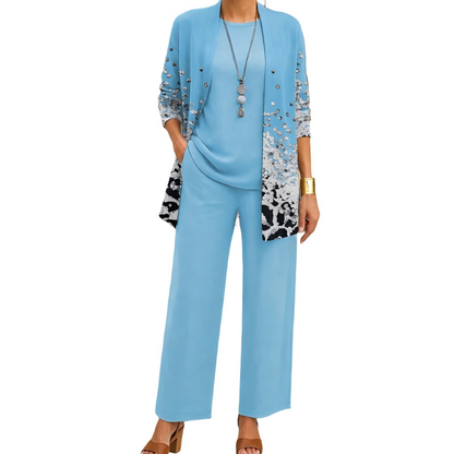 🔥8-PACK ONLY $32.99🔥  Women’s Elegant Printed 3-Piece Set – Effortless Style, Perfectly Coordinated
